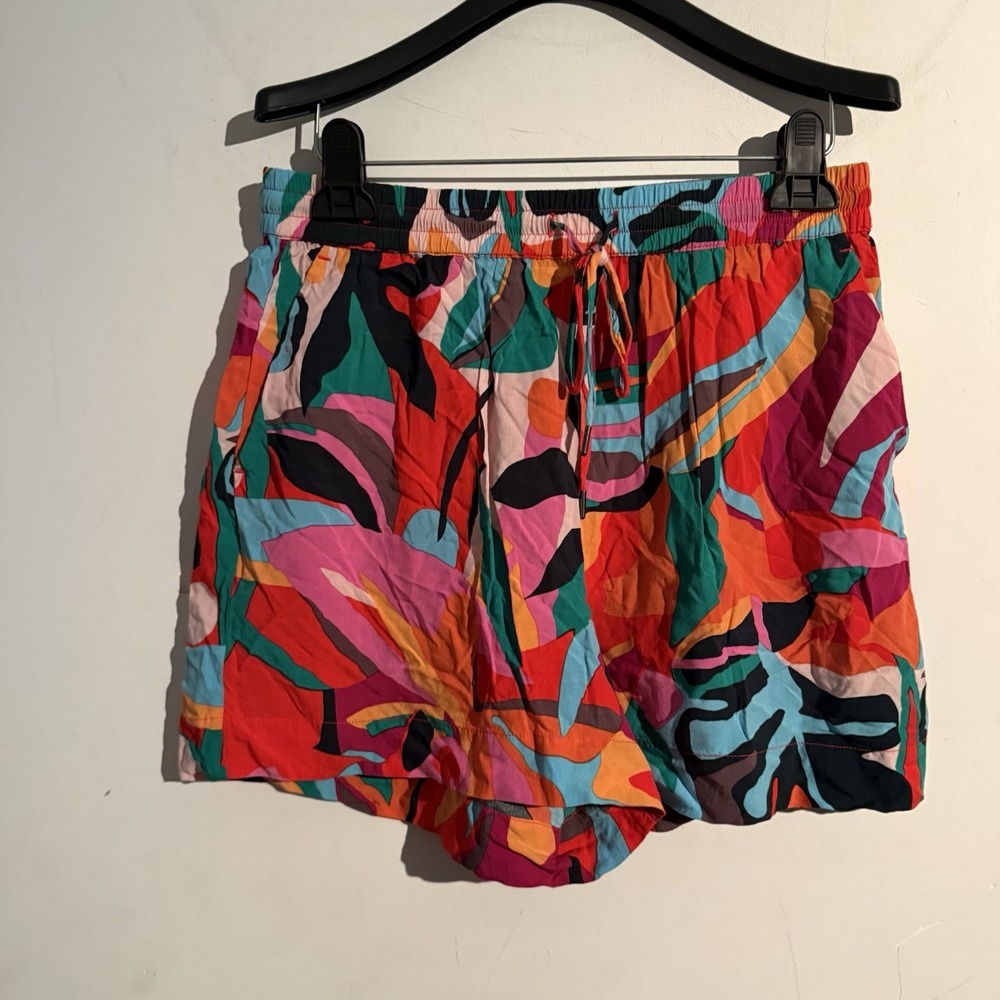 Joie Small Colorful Tropical Resort Shorts Boho Chic Pull On Relaxed Comfy